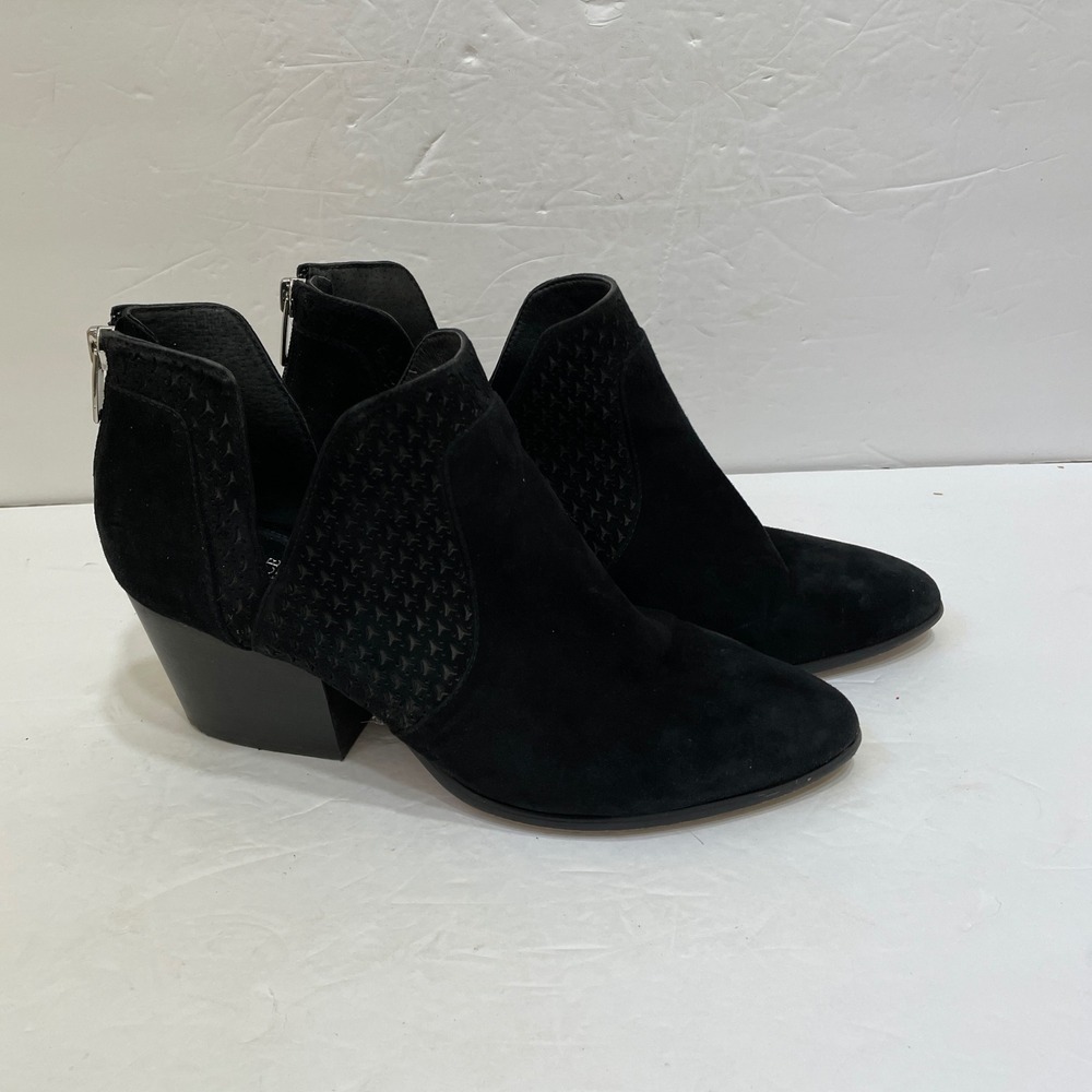 VINCE CAMUTO NORVA BLACK SUEDE ANKLE BOOTS‎